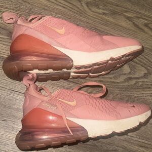 Nike Women's Pink and white air maxes